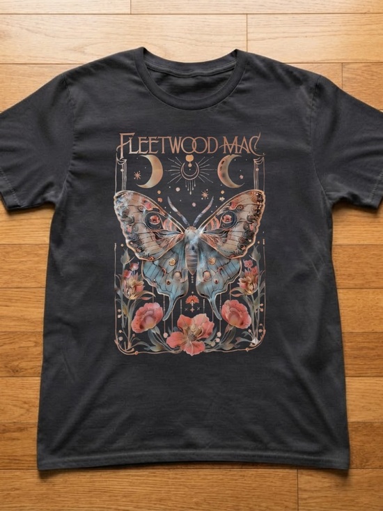Gildan Other - Fleetwood Mac Galaxy Luna Moth Tee |Bohemian | Celestial | Fleetwood Mac lovers